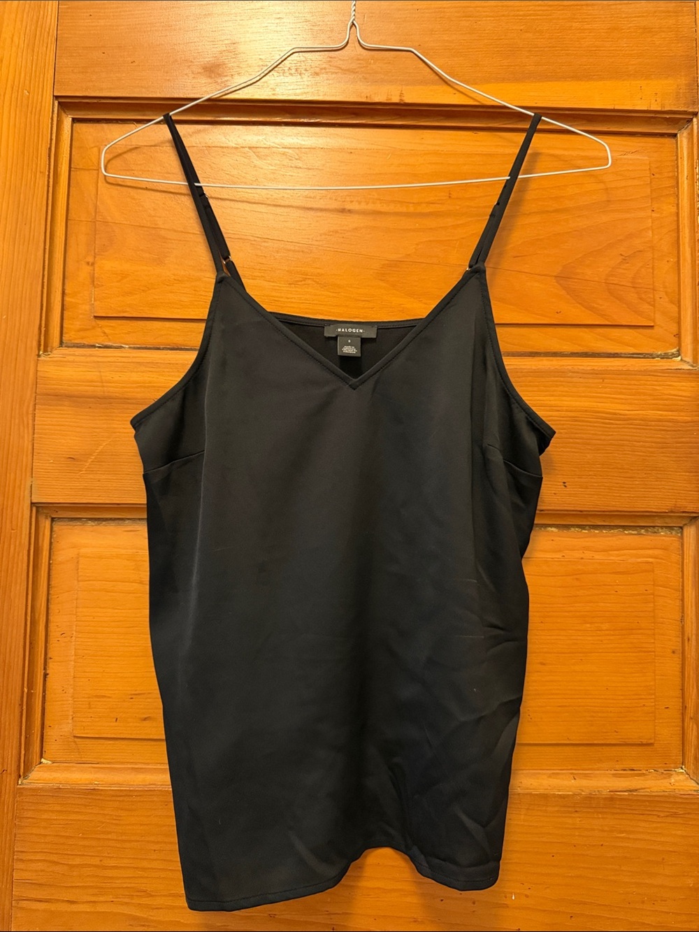 Halogen Black V-Neck Adjustable Strap Camisole